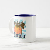 Florida The Sunshine State USA Tweekleurige Koffiemok (Voorkant links)