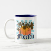 Florida The Sunshine State USA Tweekleurige Koffiemok (Links)