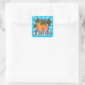 Florida The Sunshine State USA Vierkante Sticker (Tas)