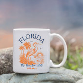 Florida The Sunshine State with Heron & Palm Tree  Koffiemok