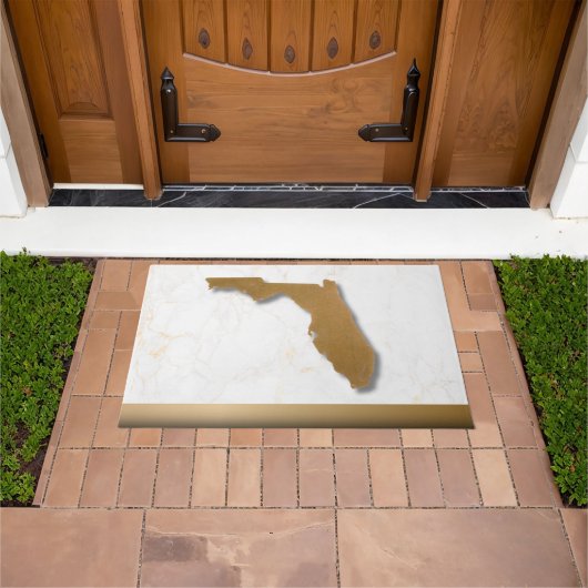 Florida Thema Elegant Modern Chique Goud & Marmer  Deurmat (Buiten)