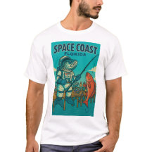 Florida Thema Spacefish T-Shirt ontwerp