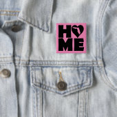 Florida Thuis Hart Staat Knop Badge Speld Vierkante Button 5,1 Cm (In situ)