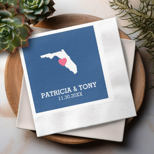 Florida Thuisstaat Liefde met Optionele Hart Servetten