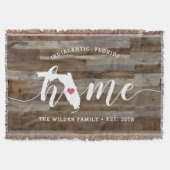 Florida Thuisstaat Persoonlijke Houten Uitzicht Deken (Voorkant)