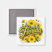 Florida Tickseed Gele Wilde Bloem Magneet (Voorkant / Achterkant)
