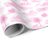Florida Toile (Pink)  Cadeaupapier (Rol Hoek)
