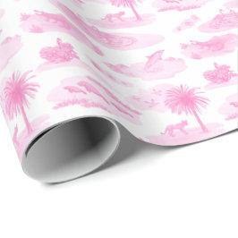 Florida Toile (Roze)  Cadeaupapier