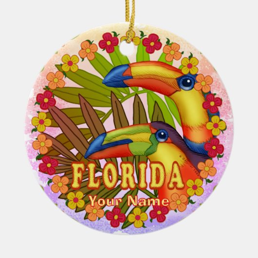 Florida Toucans Keramisch Ornament (Voorkant)