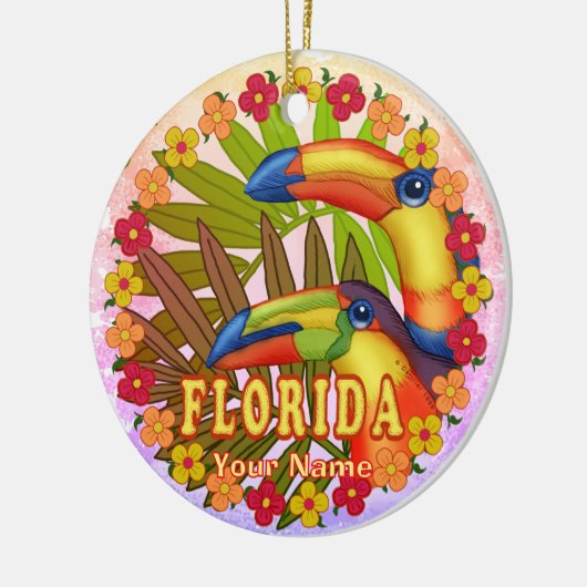 Florida Toucans Keramisch Ornament (Links)