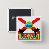 Florida Tournament Pin Vierkante Button 5,1 Cm (Voorkant /achterkant)