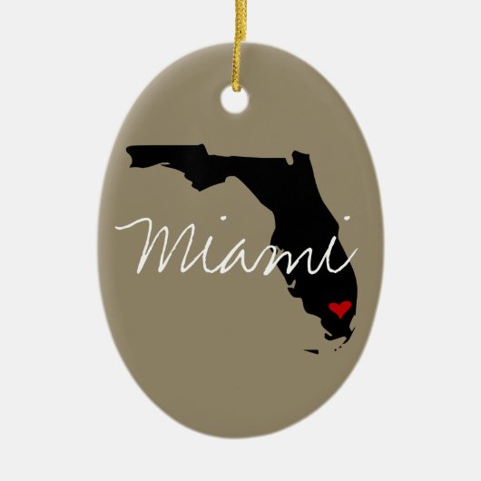 Florida Town Keramisch Ornament (Voorkant)