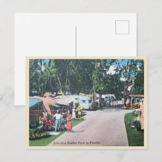  Florida Trailer Park Briefkaart (Voorkant / Achterkant)