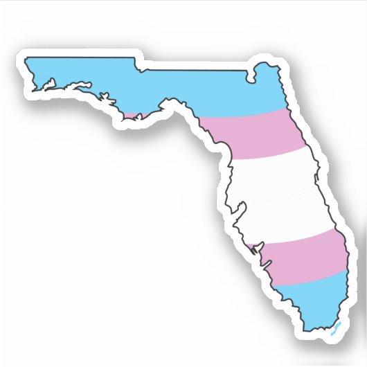 Florida Trans Pride Sticker (Voorkant)
