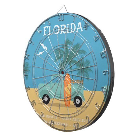 Florida:Travel Dart Board Dartbord (Voorkant Rechts)