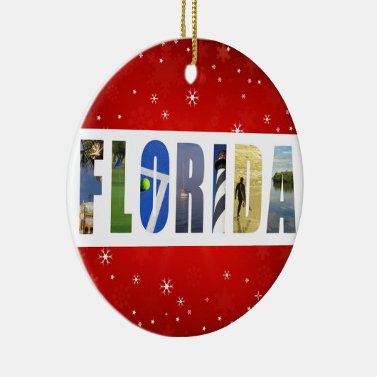 Florida Travel Photos Kerstmis Keramisch Ornament (Rechts)