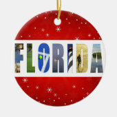Florida Travel Photos Kerstmis Keramisch Ornament (Voorkant)