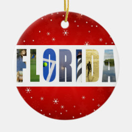 Florida Travel Photos Kerstmis Keramisch Ornament