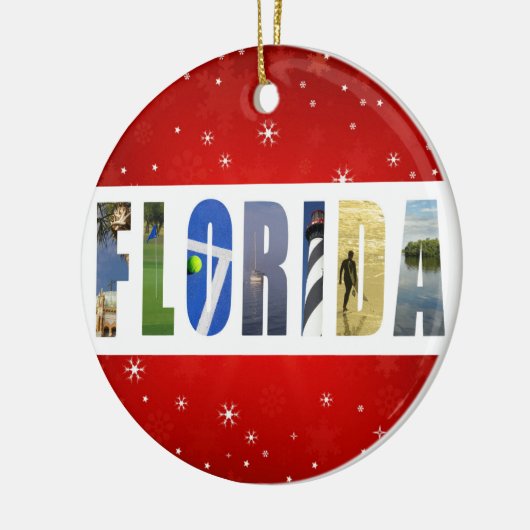 Florida Travel Photos Kerstmis Keramisch Ornament (Links)