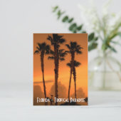 Florida Tropical Paradise Sunset Briefkaart Foto (Staand voorkant)