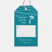 Florida Tropical Warm Wishes 2-zijdige foto | BLAU Cadeaulabel (Achterkant)