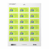 Florida Tropisch Kamperen Lange Adres Brede Labels (Full Sheet)