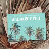 Florida Tropisch strand bruiloft Save the Date Aankondigingskaart