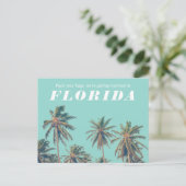 Florida Tropisch strand bruiloft Save the Date Aankondigingskaart (Staand voorkant)