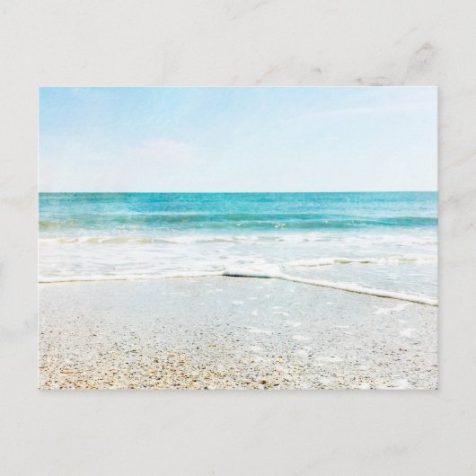 Florida Tropische strand Sand Ocean Waves Sea Shel Briefkaart (Voorkant)