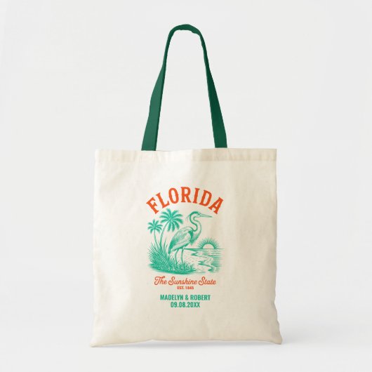 Florida Trouw Welkom Geschenk Bruidsmeisje, Gasten Tote Bag (Voorkant)