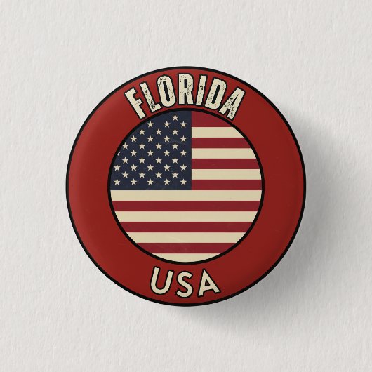 Florida United States of America Ronde Button 3,2 Cm (Voorkant)