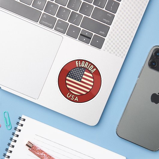 Florida United States of America Sticker (Laptop met iPhone)