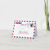 FLORIDA USA & DUITSLAND Airmail Wedding Dank u Bedankkaart (Voorkant)