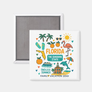 Florida USA Familie Reis Souvenir Aangepast Magneet