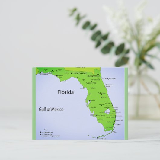 Florida USA Map Feestdagenkaart (Staand voorkant)