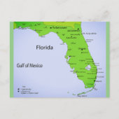 Florida USA Map Feestdagenkaart (Voorkant)