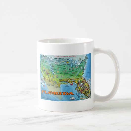 Florida USA Map Koffiemok (Rechts)