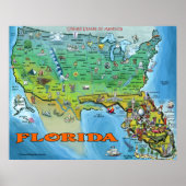 Florida USA Map Poster (Voorkant)