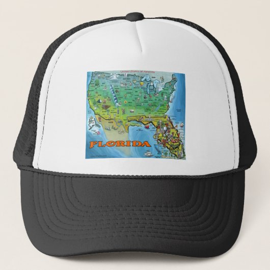 Florida USA Map Trucker Pet (Voorkant)