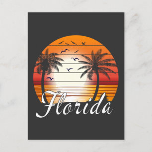  Florida USA Palm Trees Summer Beach Briefkaart