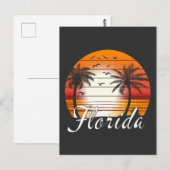  Florida USA Palm Trees Summer Beach Briefkaart (Voorkant / Achterkant)