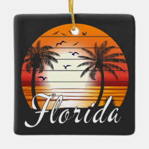 Florida USA Palm Trees Summer Beach Keramisch Ornament