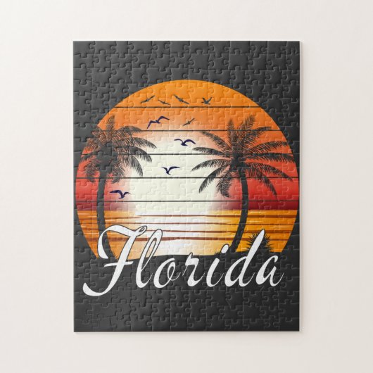 Florida USA Palm Trees Summer Beach Legpuzzel (Verticaal)