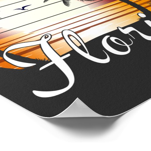  Florida USA Palm Trees Summer Beach Poster (Hoek)