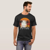 Florida USA Palm Trees Summer Beach T-shirt (Voorkant volledig)