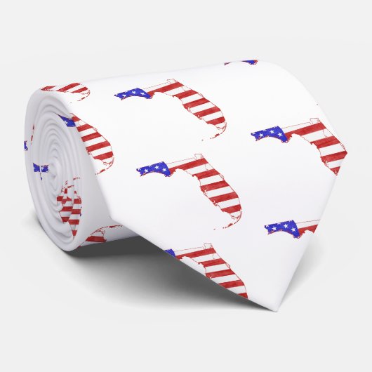 Florida USA silhouette State Map Stropdas (Opgerold)