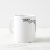 Florida USA Slang Word Art Kaart Koffie Mok (Voorkant links)