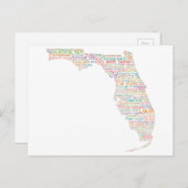 Florida USA Slang Word Art Map Briefkaart (Voorkant / Achterkant)
