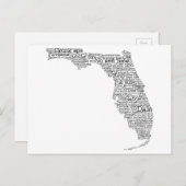Florida USA Slang Word Art Map Briefkaart (Voorkant / Achterkant)