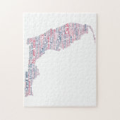 Florida USA Slang Word Art Map Jigzaag Puzzle Legpuzzel (Verticaal)